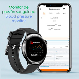 Smartwatch Z93 Pro con display AMOLED, monitor della salute, modalità sportive, temperatura corporea e chiamate bluetooth.