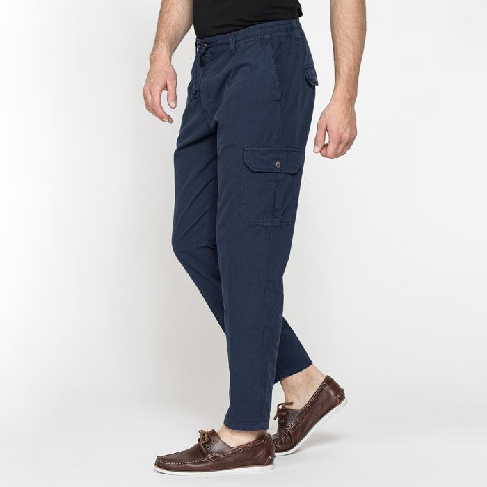 PANTALONI CHINO CON COULISSE E TASCONI LATERALI
