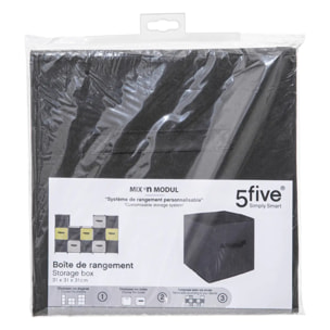 Panier tissuLanière 31x31cm "Mix N' Modul" noir