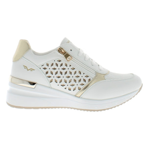 Armata di Mare Scarpe Donna Sneakers Casual Zip Laterale con Soletta in Memory Foam AMD S51H40 White Gold