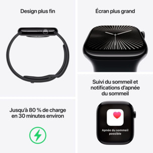 Montre connectée APPLE WATCH Serie 10 42mm Titane Ardoise Loop Cell