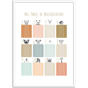 Affiche - Mes tables de multiplication - Les Loulous