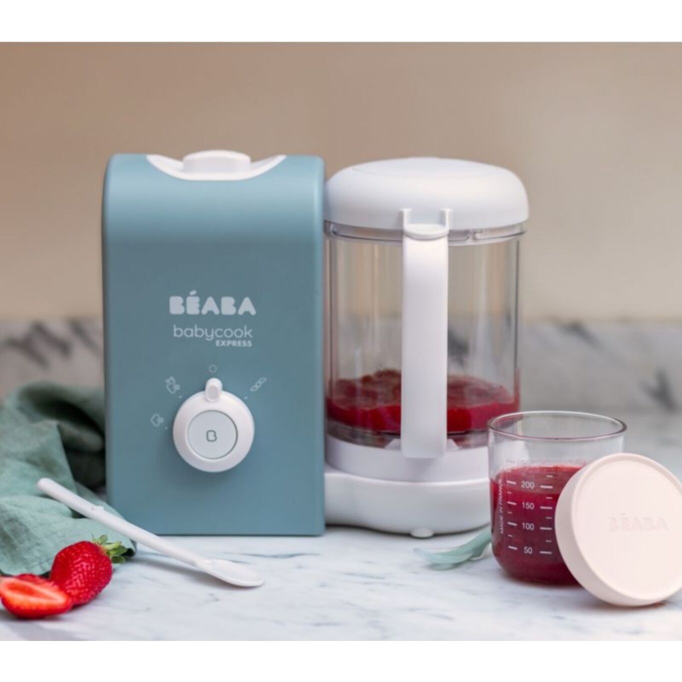 Mixeur Cuiseur Bébé BEABA Babycook Express -Bleu baltique