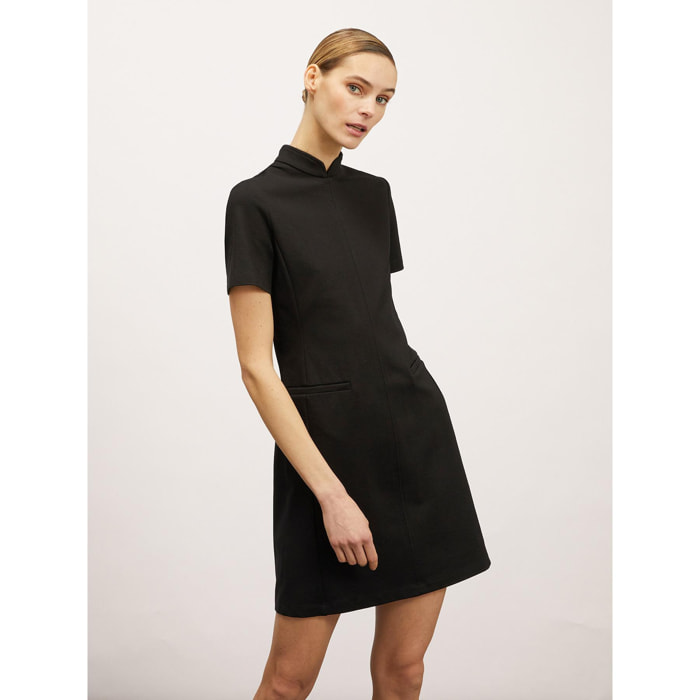 Motivi - Mini dress in punto milano - Nero