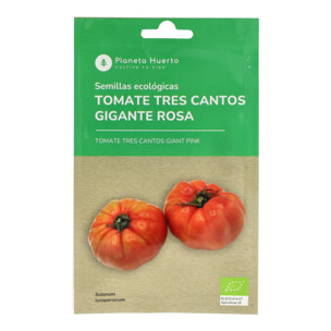 Semillas ecológicas de Tomate tres cantos gigante rosa Planeta Huerto