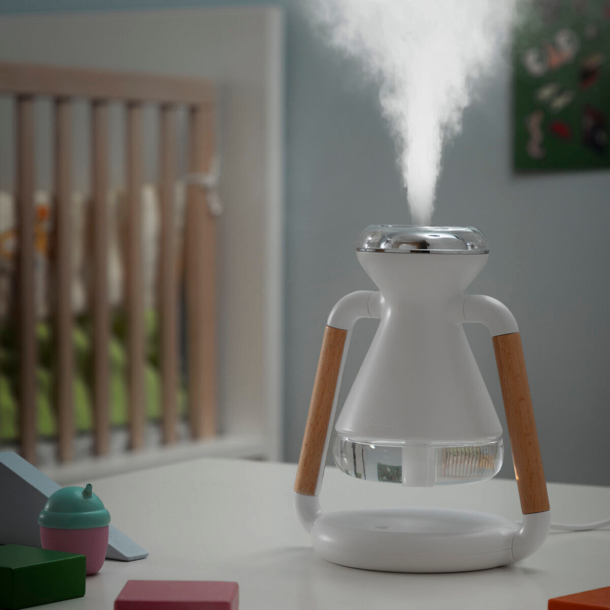 Umidificatore Diffusore per Ambienti e Caricabatterie Wireless 3 in 1 Misvolt InnovaGoods