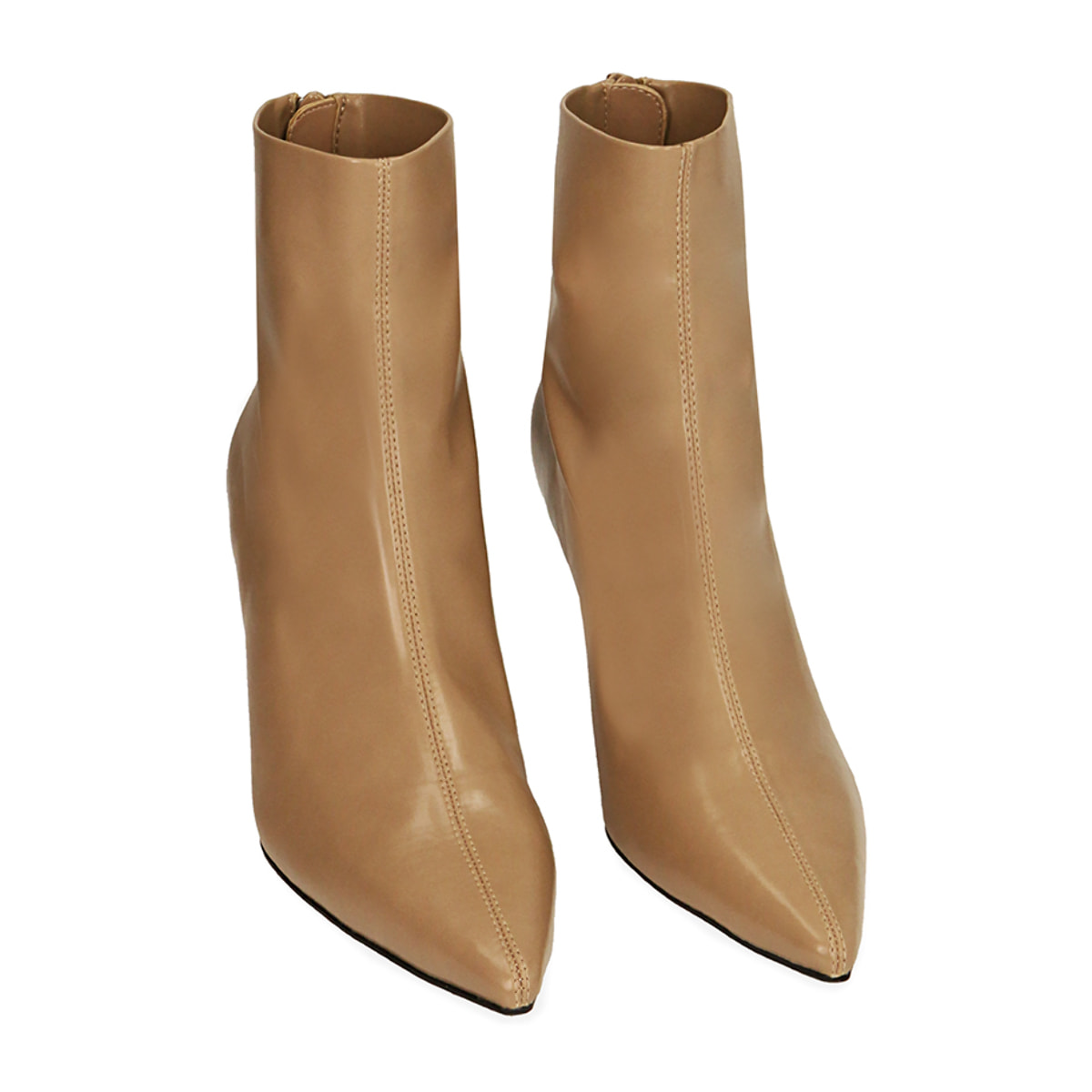 Ankle boots beige, tacco 7,5 cm