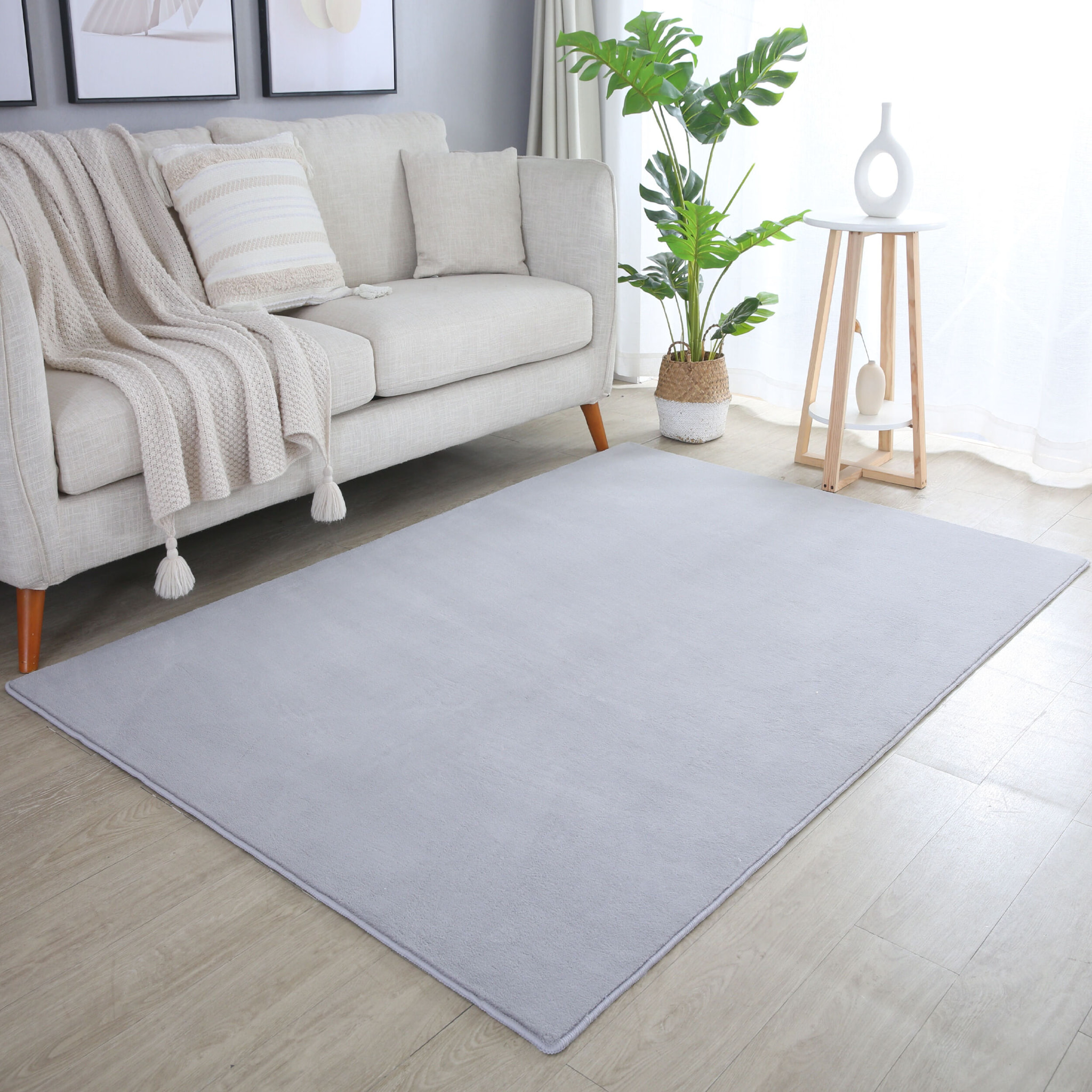 MOSCOU - Tapis uni Silver
