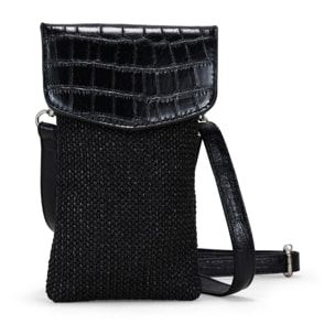 Bolso para móvil dorado con solapa