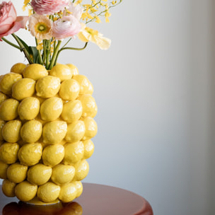 Vase citrons jaunes 40cm Kare Design