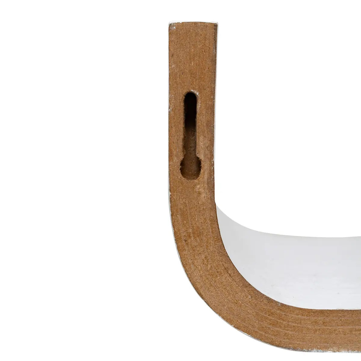 Étagère "Fixy" courbée blanc 80x20cm