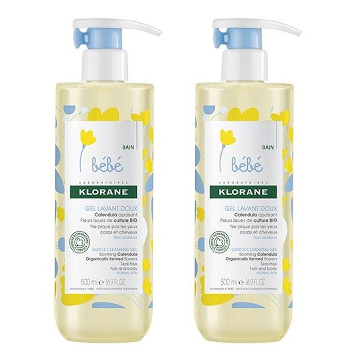 Calendula Bio Bébé  - Gel Lavant Doux - 2 x 500 ml