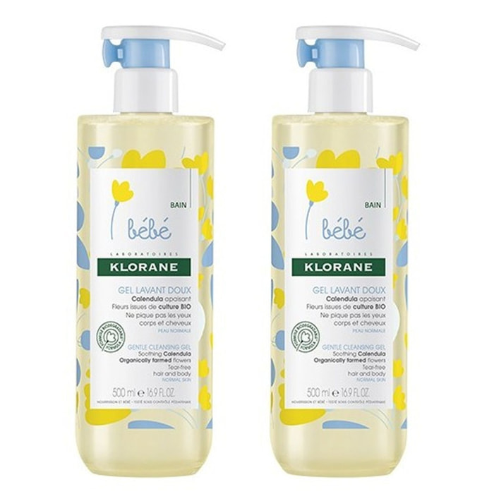 Calendula Bio Bébé  - Gel Lavant Doux - 2 x 500 ml