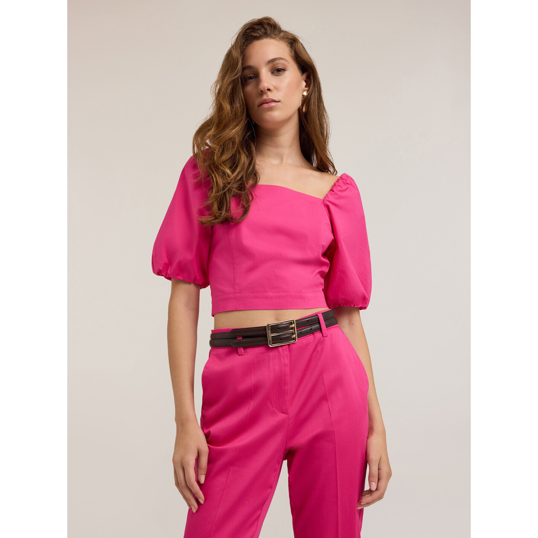 Motivi - Top con mangas globo - Fuchsia