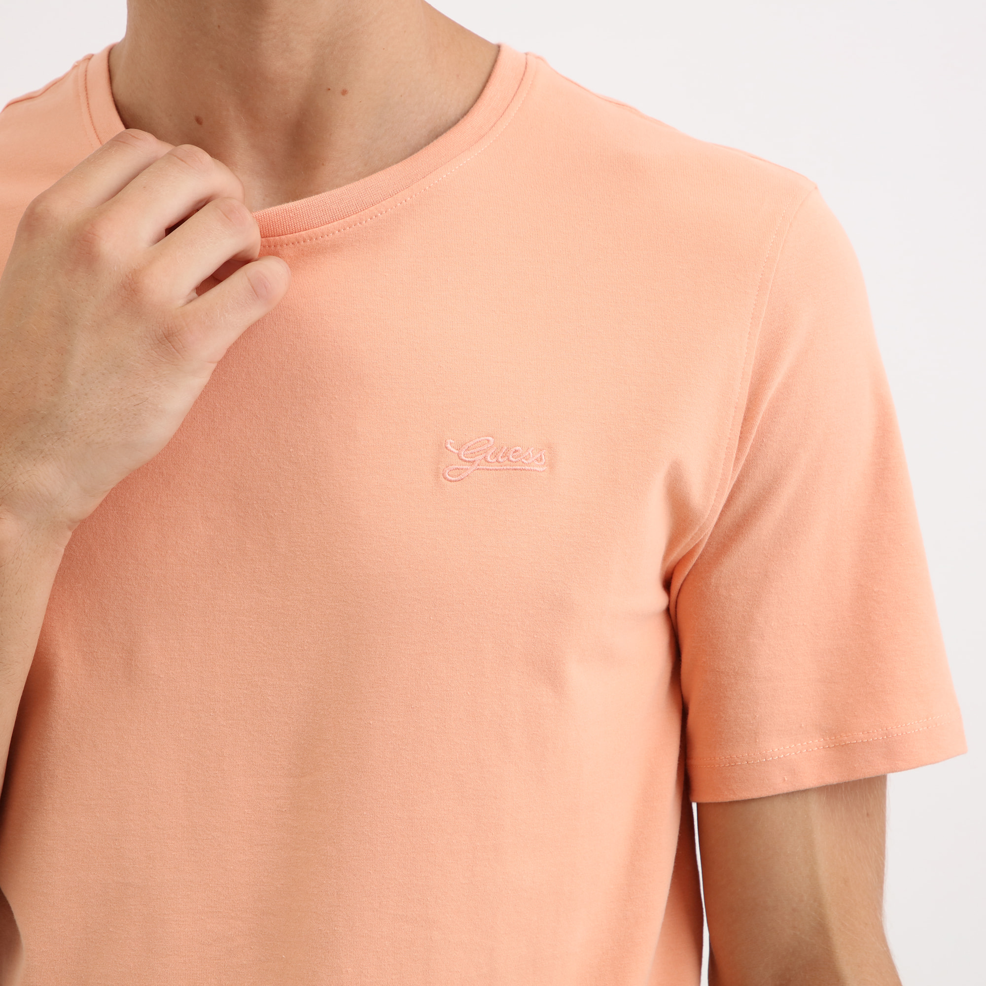 T-shirt Basic - logo - coton - orange clair