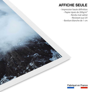 Affiche paysage tempête dans les alpes suisses Affiche seule