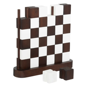 Damier "Twis" paulownia marron 27x28cm