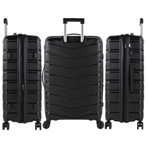 Juego De Maletas Rígidas Pp Jaslen Varese Negro
