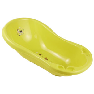 Bañera ergonómica con tapón funny farm, de 0 a 12 meses, 84 cm, maria, verde