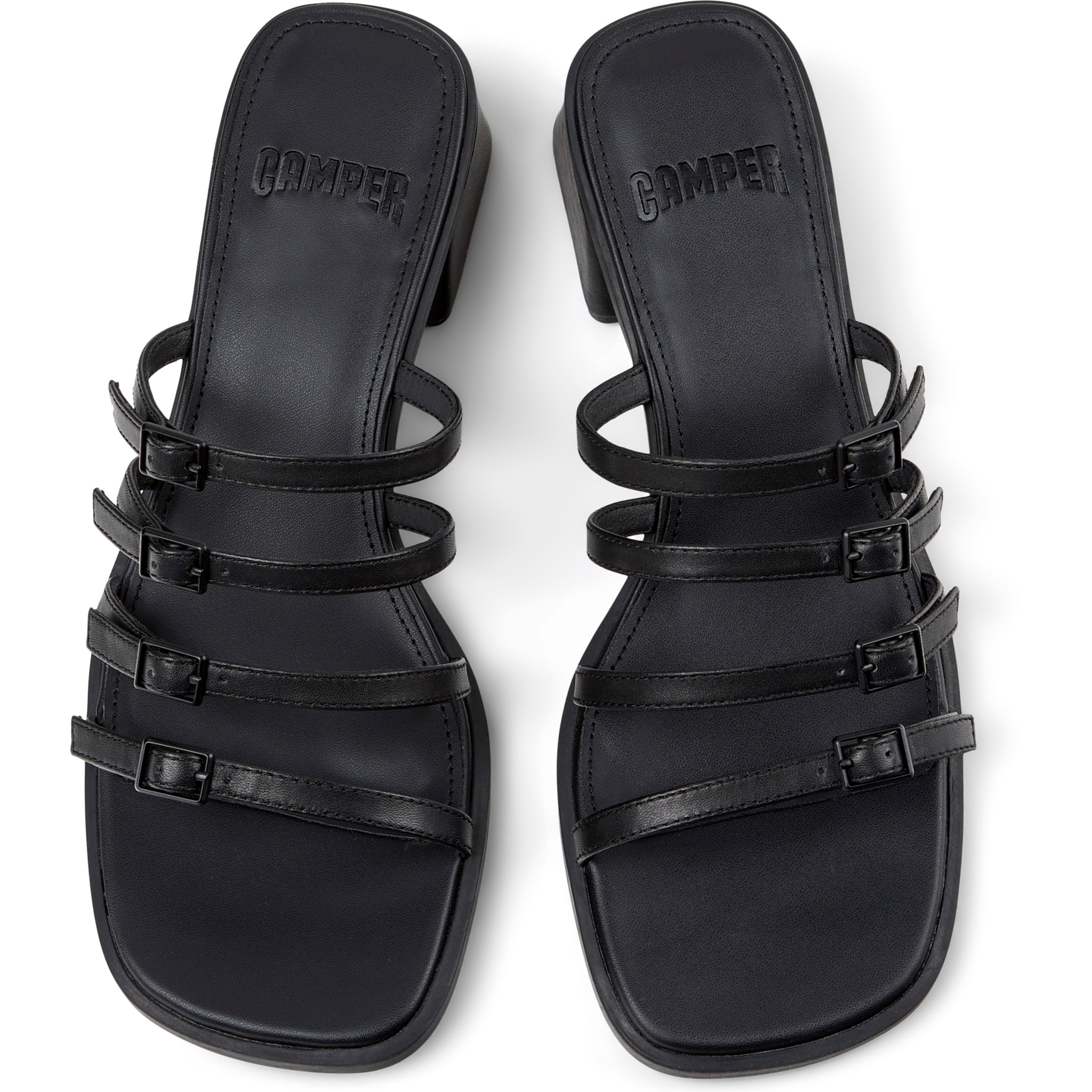 Sandalias - CAMPER Kora Sandal - Negro - Cuero liso