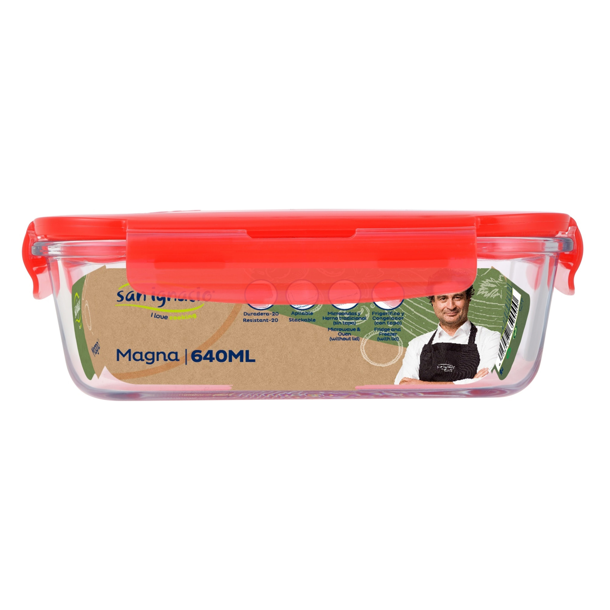 Hermético rectangular 640ml