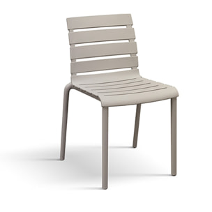 Set di 6 sedie GANDIA in polipropilene sabbia, impilabili