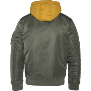 MA-20-RS MA-1 JACKET WITH DETACHABLE HOODED FAKE LINER 100% RECYCLED NYLON Cachi