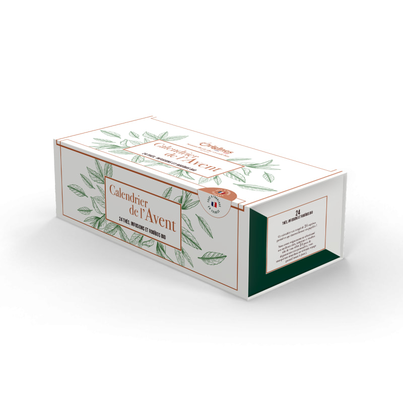 Calendrier Familial de l'Avent Thé/Infusion Bio - 240 Tasses/10 tasses par Jour