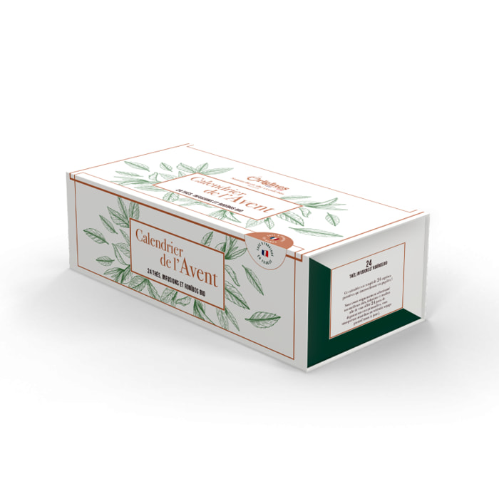 Calendrier Familial de l'Avent Thé/Infusion Bio - 240 Tasses/10 tasses par Jour