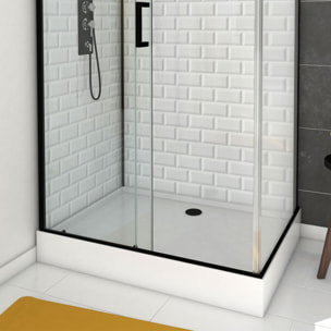 Cabine de douche rectangle 80x110x230cm à motif carreaux de métro - UNDERGROUND RECTANGLE 110