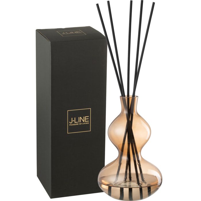 J-Line Bâtonnets parfumés Nordic Vetiver Verre Ambre Large