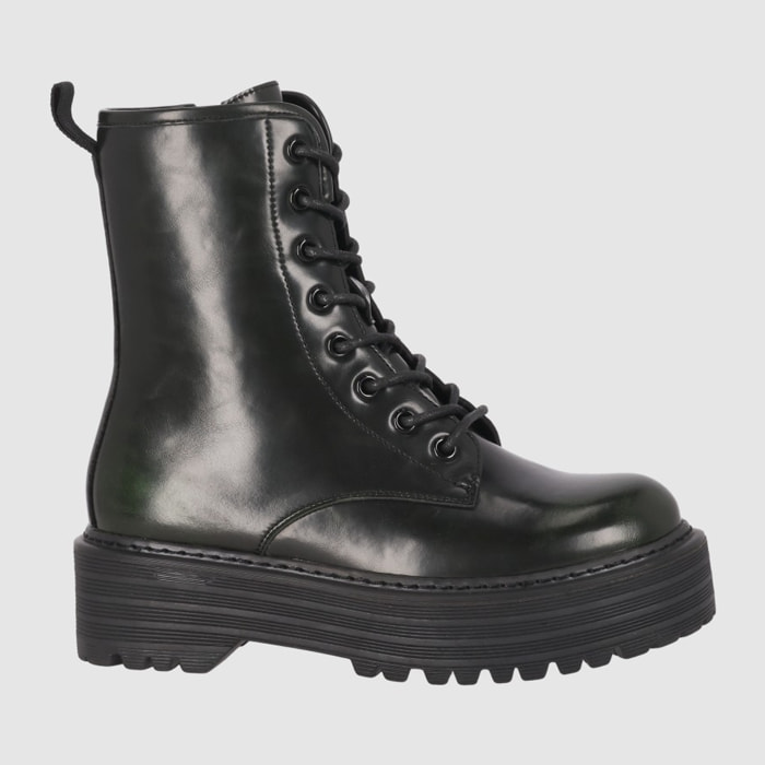 Botines - Verde - Tacón: Bajo