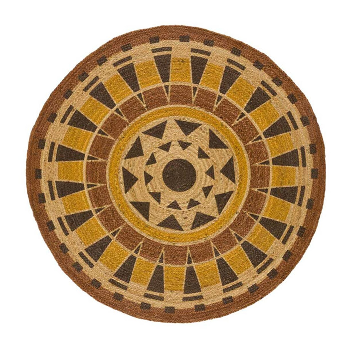 TONGA Alfombra redonda de yute en multicolor, varias medidas disponibles