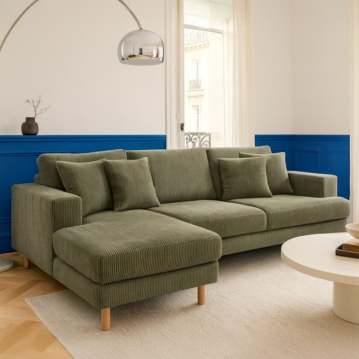 Canapé d'angle à gauche convertible 4 places - MARCEAU