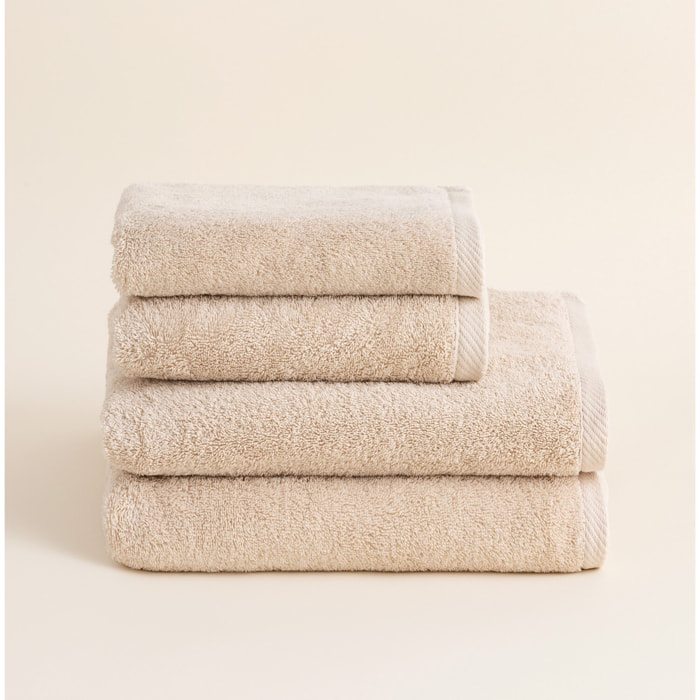 Set de serviettes éponge 100% coton éponge peigné - 600 g/m2 naturel