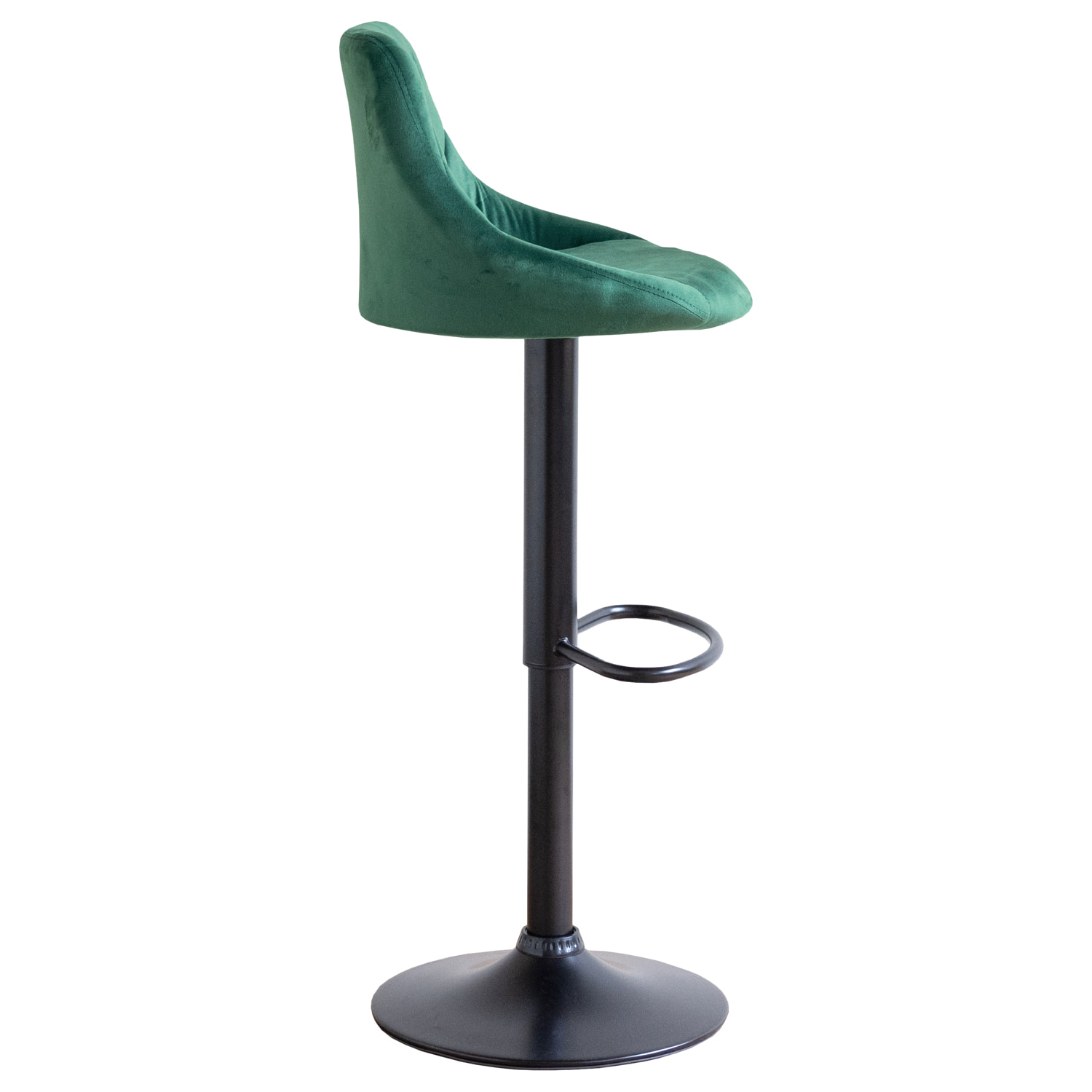 Lot de 2 tabourets de bar en velours vert ROBIN