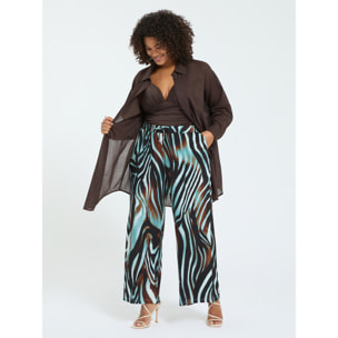 Fiorella Rubino - Camicia lunga in cotone - Marrone