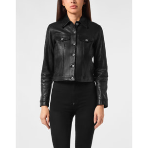 PHILIPP PLEIN Chaqueta de cuero SIGNATURE
