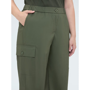 Fiorella Rubino - Pantalones cargo de algodón - Verde militare