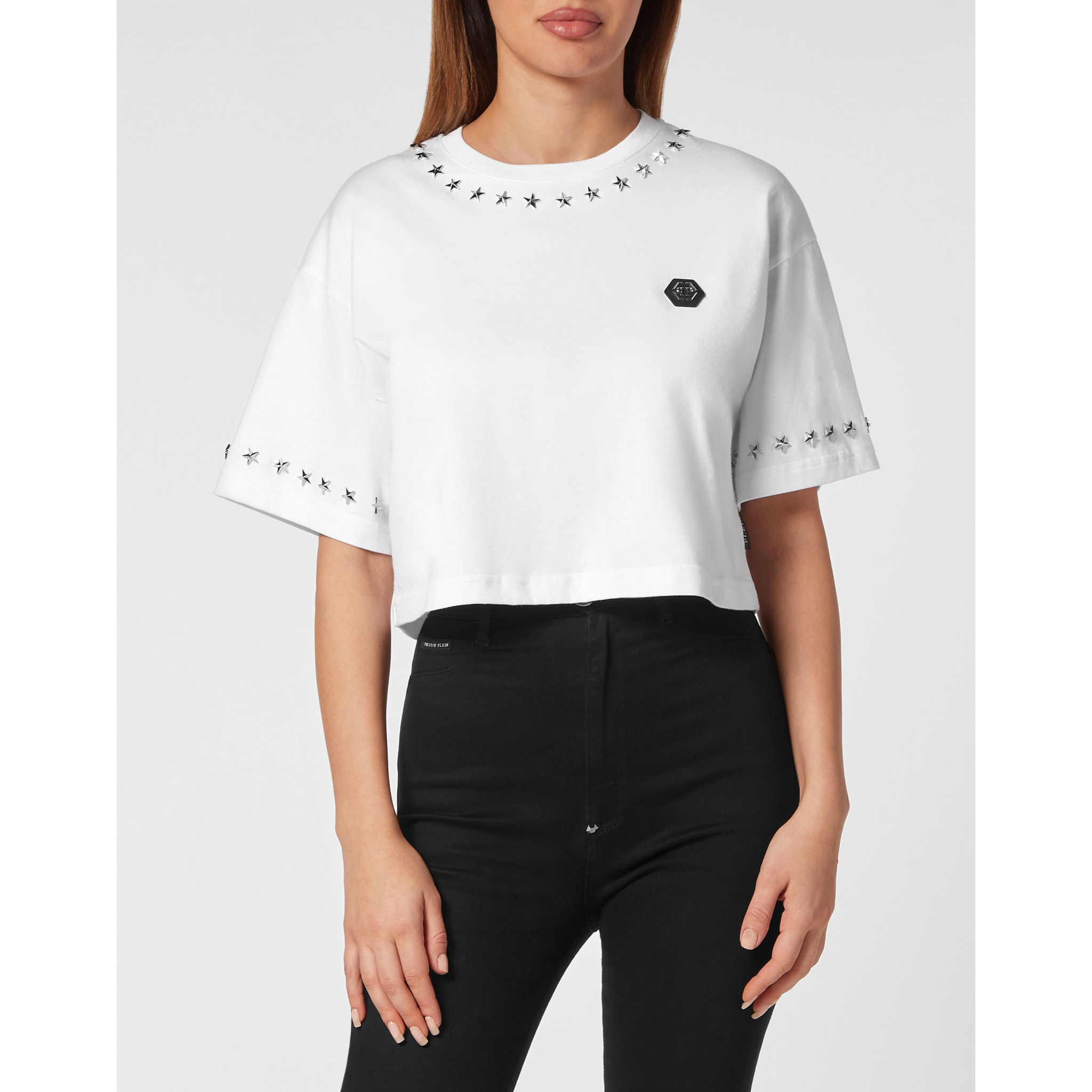 PHILIPP PLEIN T-Shirt Round Neck STARS