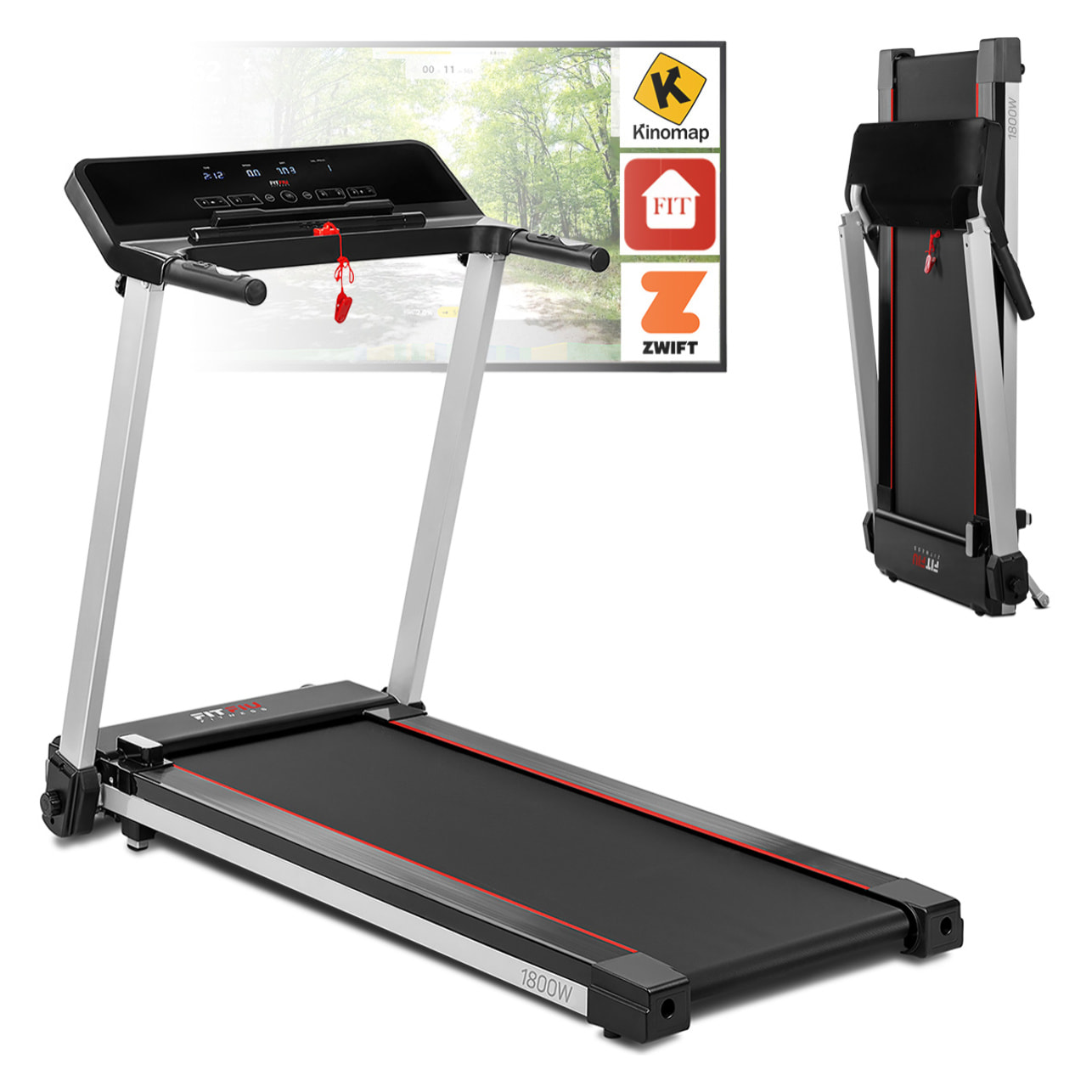 Cinta de correr plegable FITFIU 12km/h ultracompacta pulsometro 1800w