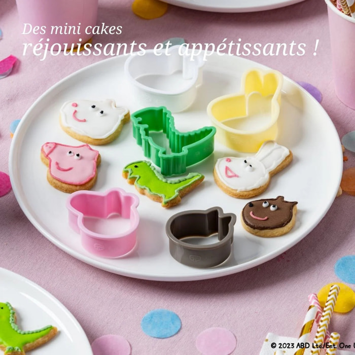 Ensemble de 5 emporte-pièces pour enfants Dr. Oetker Peppa Pig