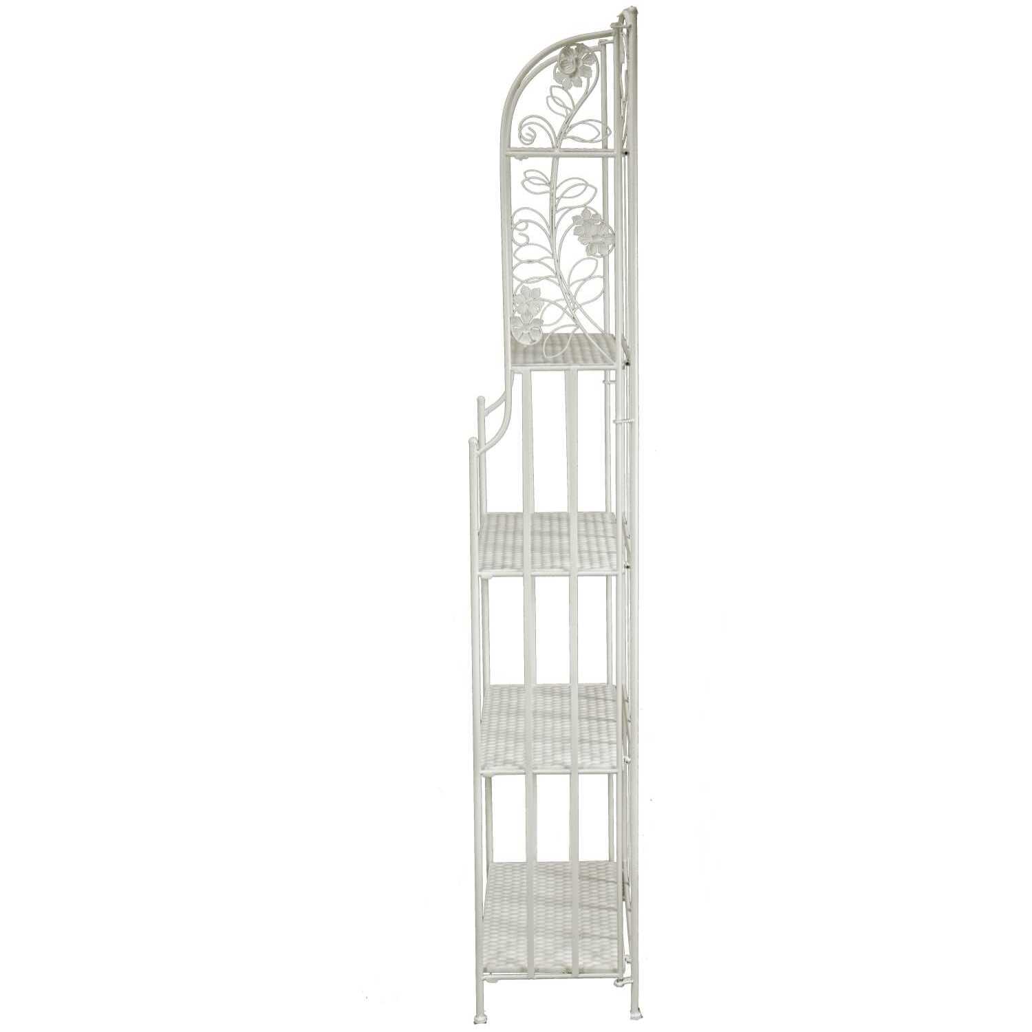 Scaffale Milena Vacchetti in metallo 5 piani largo bianco cm60x28h180