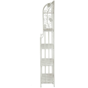 Scaffale Milena Vacchetti in metallo 5 piani largo bianco cm60x28h180