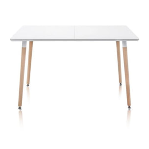 Mesa de comedor extensible Nordika Blanco - Madera de haya