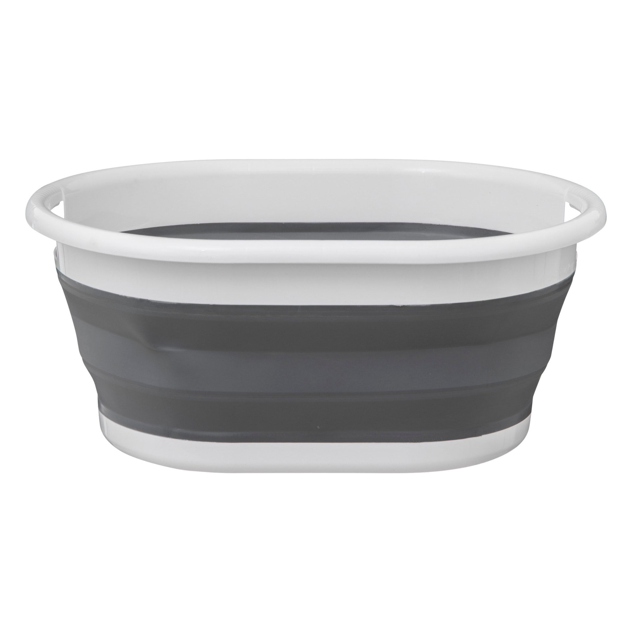 Cesta retráctil blanco gris 21l