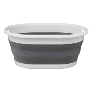 Cesta retráctil blanco gris 21l