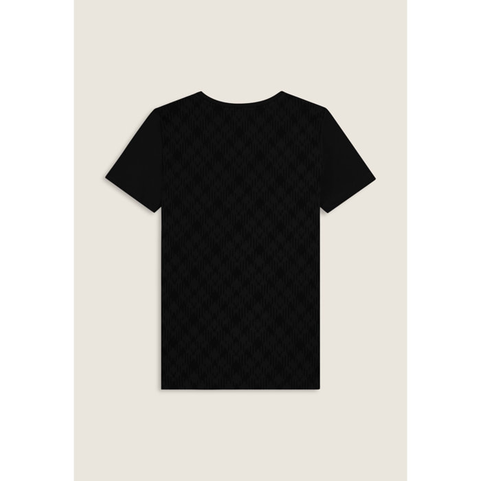 T-shirt raglan con inserto geometrico