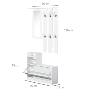 Ensemble de meubles d'entrée design contemporain