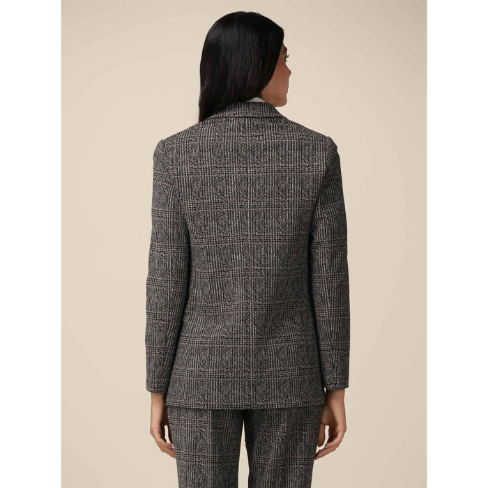 Oltre - Blazer in check fabric - Gris